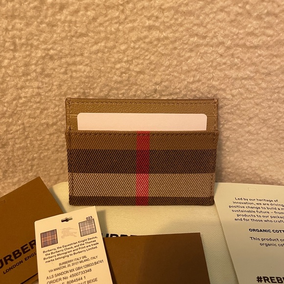 Burberry Brown Check Card Holder - Picture 2 of 4